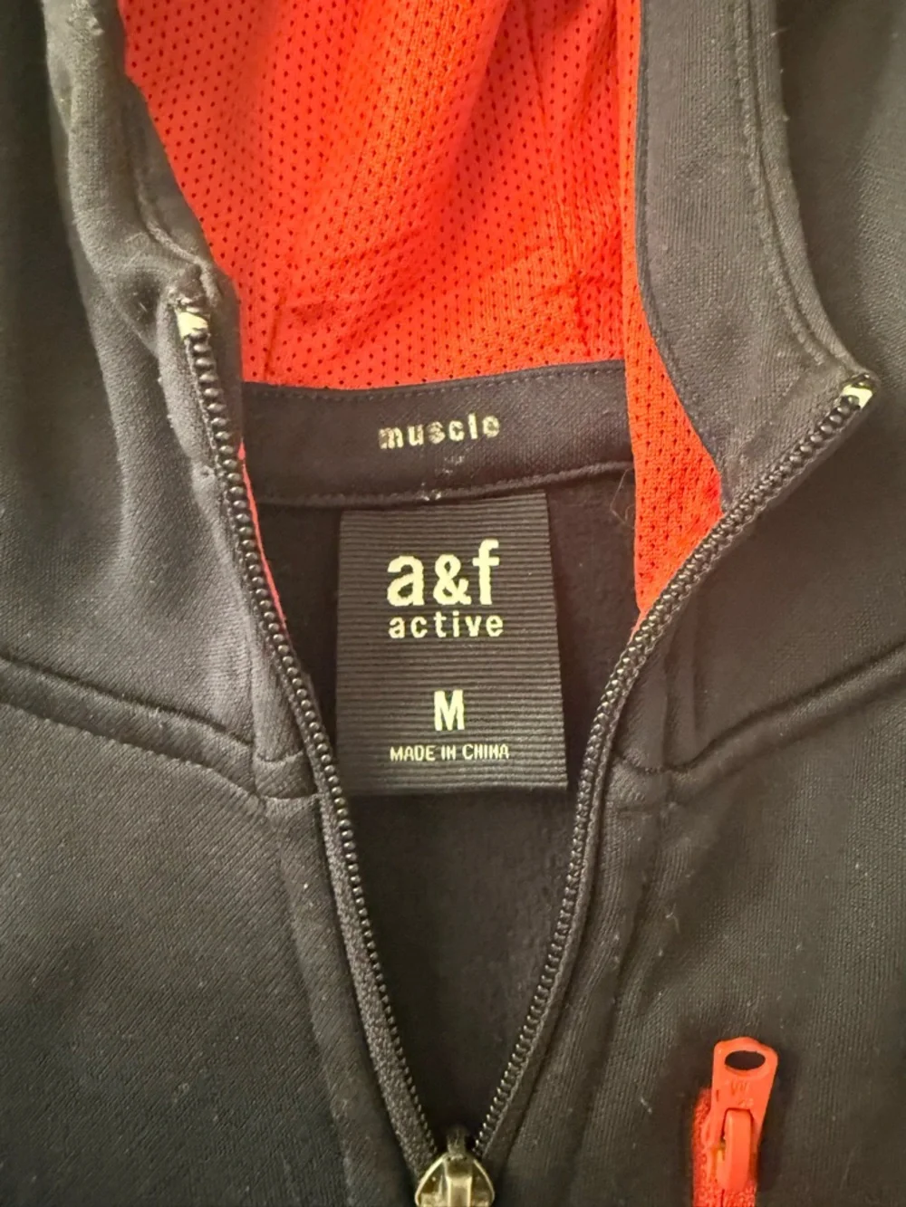 Abercrombie & Fitch Navy Zip Hoodie with Red Accents - Women - Picture 9 of 11